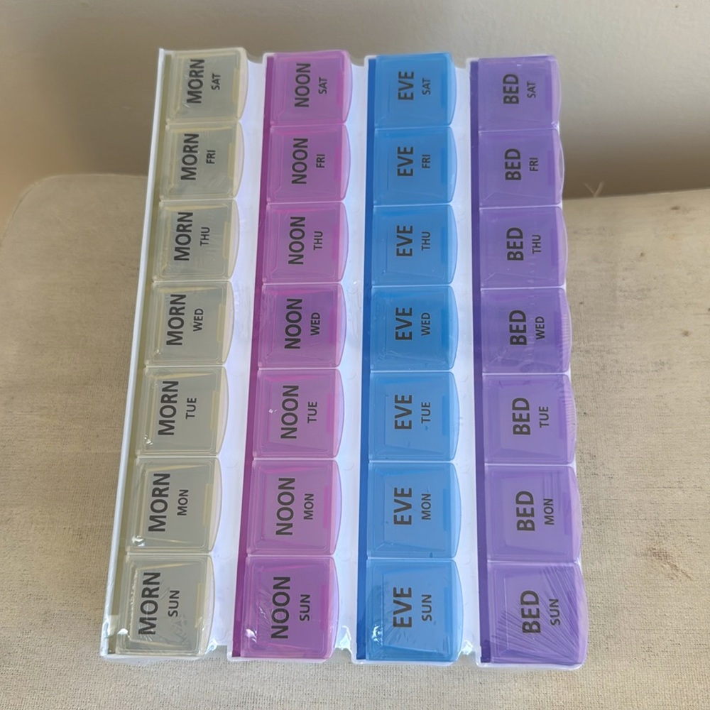 Apex BluePink, Yellow and Purple Silicone Medication or Vitamin Storage Tray,NWT
